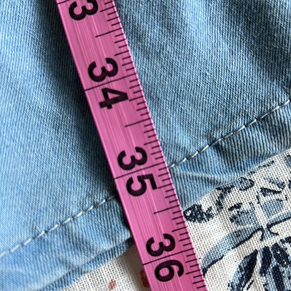 Puff Sleeve Tiered Dress in Denim Chambray - Picture 8 of 10